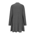 thumbnail image 6 of gakvbuo Knit Sweater Dress For Women Long Sleeve Ribbed Knit Midi Dress A-Line Dress Crew Neck Knee Length Fall Tunic Dress With Pockets, 6 of 9