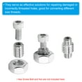 thumbnail image 4 of Uxcell Thread Adapters Sleeve Reducing Nut M5x0.8 Male to M3x0.5 FeMale to Repair Insert Nut Screw Reducer 6mm 20 Pcs, 4 of 5