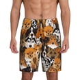 thumbnail image 1 of Fotbe Dogs Different Breeds Pantalones Cortos de Pijama para Hombre, Ropa de Dormir, Pantalones de Pijama Cortos para Hombre-X-Large, 1 of 6