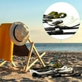 thumbnail image 3 of Correa plegable para silla de playa, correa ajustable de repuesto, mochila universal para acampar en la playa, picnic, color negro, 3 of 5