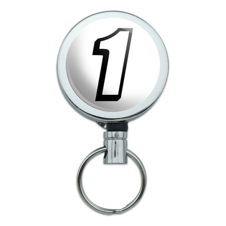 1 Number One Retractable Belt Clip Badge Key