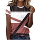 thumbnail image 2 of Fiudx Ofertas y Liquidaciones Top de Manga Corta con Cuello Redondo y Estampado de Moda Informal para Mujer, 2 of 5