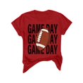 thumbnail image 4 of Charmgo Haut pour Femmes Tendance T-Shirts Jour de Match T-Shirt Imprimé 2D pour Femmes Manches Courtes Col Rond T-Shirt Mode Léger Doux Tenue Décontractée Vêtements pour Femmes Football Rouge G, 4 of 4