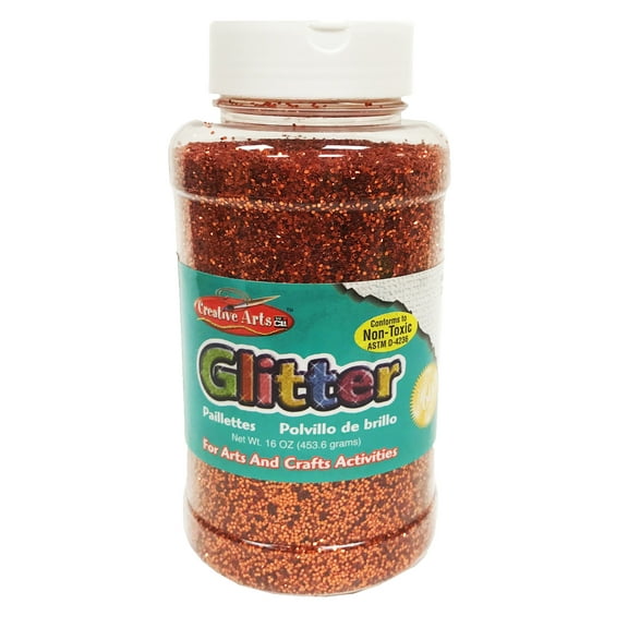 Charles Leonard Creative Arts by Charles Leonard Glitter, 16 oz. Bottle, Orange