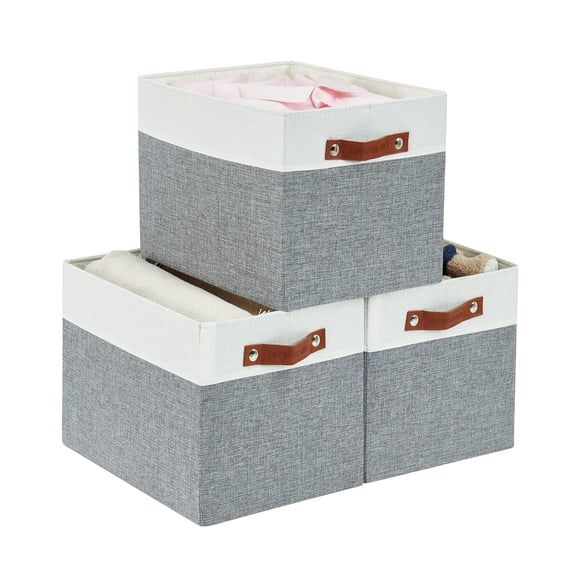 Cestas de almacenamiento DECOMOMO para estantes de 33 x 38 x 33 cm, juego de 3