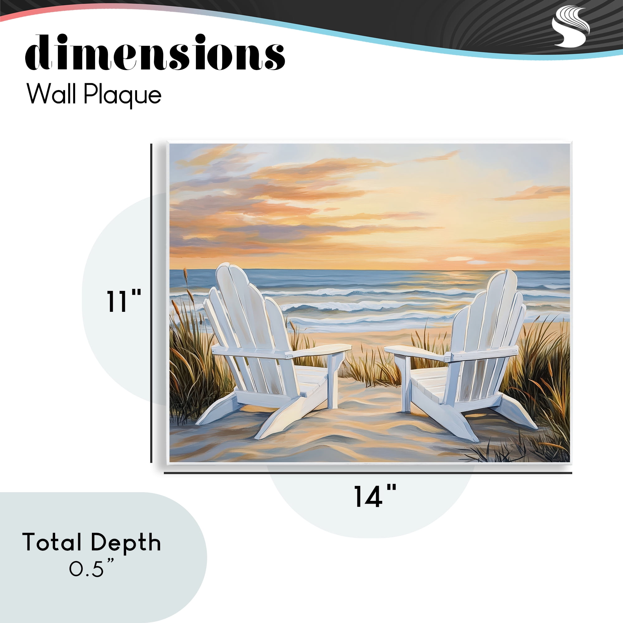 Stupell Industries Wave Watching Spot at Sunset Wall Plaque Art, design by Petal Prints Design