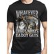 thumbnail image 1 of Camiseta de algodón para hombre con el divertido meme "Papá lo que quiera, papá lo consigue". Manga corta informal, cuello redondo y textura suave. Regalo perfecto de verano para chicos con estilo. Ca, 1 of 5