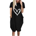 thumbnail image 2 of Robes d'Été Grande Taille pour Femmes 2024 Robe Décontractée Ample Imprimée Manches Courtes Col en V Économisez jusqu'à 65 %!, 2 of 5