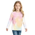 thumbnail image 4 of Abcomgle Long Sleeve T Shirts for Girls 10-12 Trendy Tie Dye Crewneck T Shirts for Girls Winter Basic Girls Tops Cotton Girls Blouses, 4 of 5
