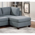 thumbnail image 5 of Miekor Furniture Modular Sectional 6pc Set Living Room Furniture L-Sectional Grey Linen Like Fabric 2x Corner Wedge 2x Armless Chairs and 2x Ottomans W5U335, 5 of 9