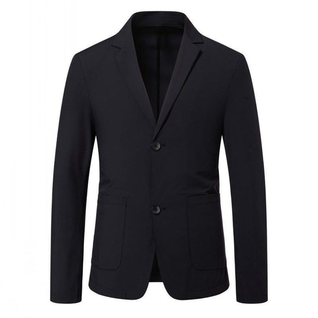 Styesk Jackets for Men Men's Fashion Solid Color Thin Style Breasted Lapel Pocket Long Sleeved Suit Jacket