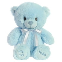 ebba - Medium My First Teddy - 9" Blue - Adorable Baby Stuffed Animal