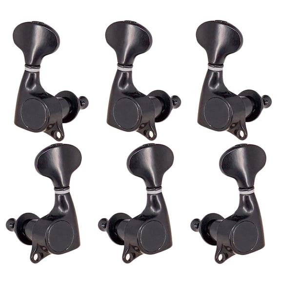 6pcs/Pack Tuning Keys s Black for Acoustic Folk Guitar Parts