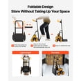thumbnail image 4 of KFFKFF Heavy-Duty Stair Climbing Cart, 440 lbs Capacity, Folding Trolley with Adjustable Handle, 6 Wheels, and 2 Bungee Cords for Home, Groceries, and Warehouse Use, 4 of 9