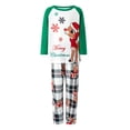 thumbnail image 2 of Fiomva Family Christmas Elk Pattern Round Neck Long Sleeves Pajamas Trousers, 2 of 10