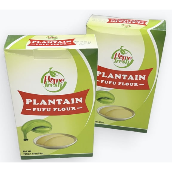 Homefresh African Plantain Fufu Flour, 700g (2-packs)