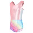 thumbnail image 3 of Vine Girls Gymnastics Leotards Sparkly Dance Unitards 3 Pieces Set Kids Sleeveless Dancewear Ballet Athletic Outfit, 3 of 8