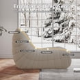 thumbnail image 5 of Single - Gray Memory Foam Floor Lounge Chair With Quilted Teddy Texture, Modern Modular Sofa For Living Room, 5 of 5