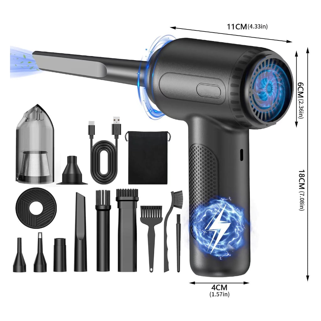 MOMOJIA Portable Air Dust CleanerW1re1essOperate Long Last Battery Cordless Air Duster