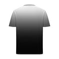 thumbnail image 5 of Mens Tees Shirts S-5X Big & Tall Short Sleeve T-Shirts Plus Size Casual Pullover Button Crewneck Gradient Printed Going Out Loungewear Tops, 5 of 5