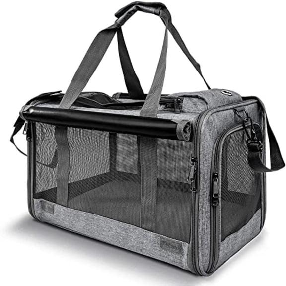 Pet Carrier for Large Cats Soft-Sided Cat Carrier for Medium Big Cats and Puppy up to 20lbs Washable Dog Carrier Privacy Protection for Home Outdoor Travel