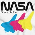 thumbnail image 2 of Retro NASA Worm Logo Space Shuttle Unisex Plus Size Long Sleeve Shirt Brisco Brands 2X, 2 of 5