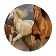 thumbnail image 2 of JEUXUS  Tablecloth Round Horse Table Cloth Horse Herd Run in Desert Sand Storm Table Cover for Dining Room Kitchen Decoration Round Tablecloths, 2 of 7