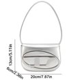thumbnail image 3 of Bolso bandolera para mujer 2023 Bolso de embrague Moda Cool PU Tote femenino (Plata) Sywqhk Para Estrenar, 3 of 3
