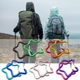 thumbnail image 3 of ZenCart 5Pcs Five-pointed Star Shaped Carabiner Heavy Duty Aluminum Alloy Portable Lightweight Outdoor Camping Climbing Snap Hook Clip Hanging Buckle, 3 of 8
