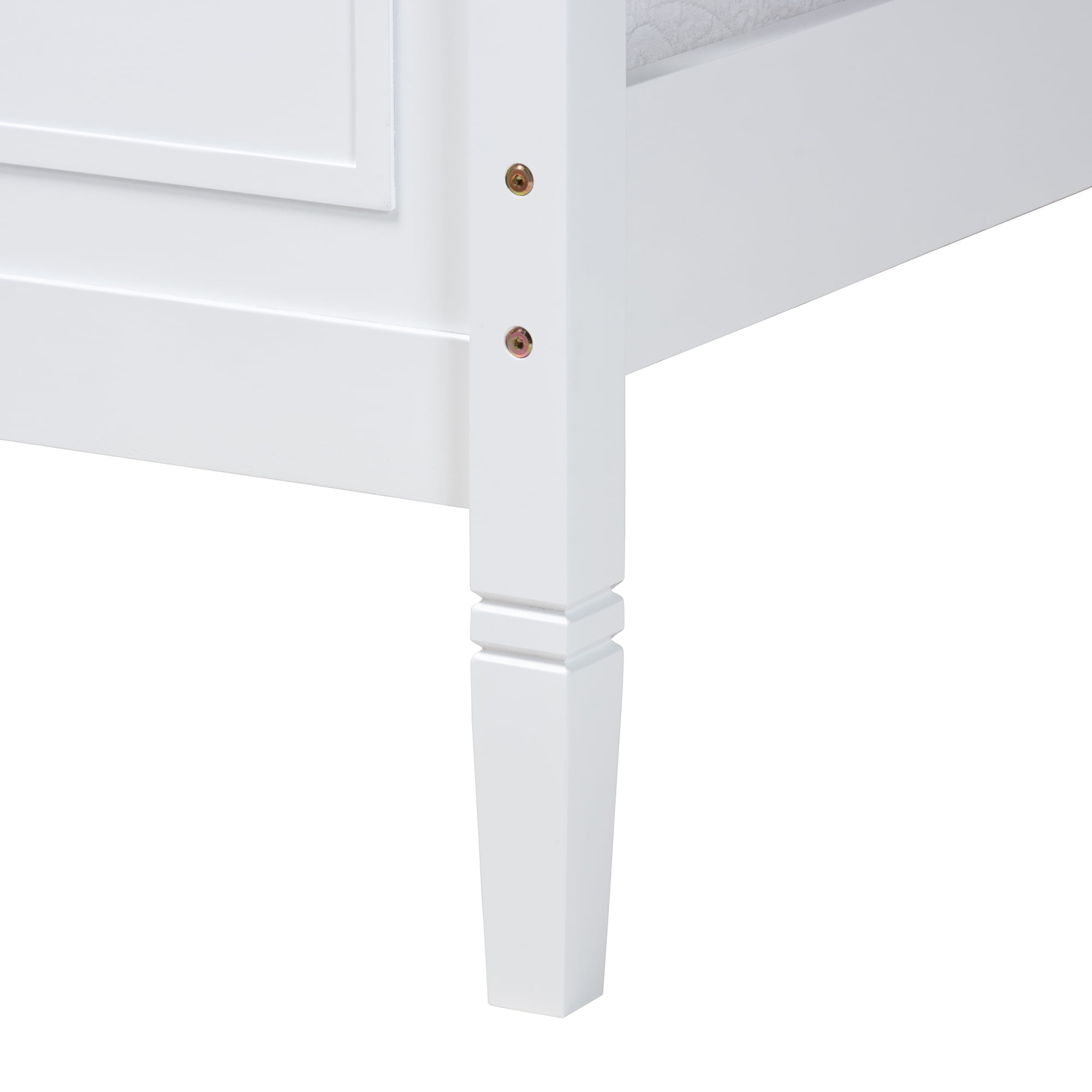 Baxton Studio Mariana Classic and Traditional White Finished Wood Twin Size Platform Bed
