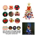 thumbnail image 4 of YOHAVEN Mini Desktop Christmas Tree, 24" Battery Operated Tabletop Tree with Ornaments Lights for Christmas Party Home Office Indoor Holiday Decorations, 4 of 7