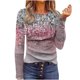 thumbnail image 1 of Moda mujer casual manga larga impreso o-cuello botón blusa camiseta damas tops Pompotops gfhjh16896, 1 of 8