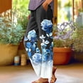 thumbnail image 2 of MEICHEN Women's Botanical Floral Design Loose Pocket Patchwork Summer Casual Pants for Women, 2 of 5