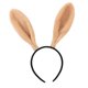 thumbnail image 5 of Diadema con orejas de piel sintética, accesorio para disfraz, juego de rol, diademas de conejo para mujer Marrón claro, 5 of 9