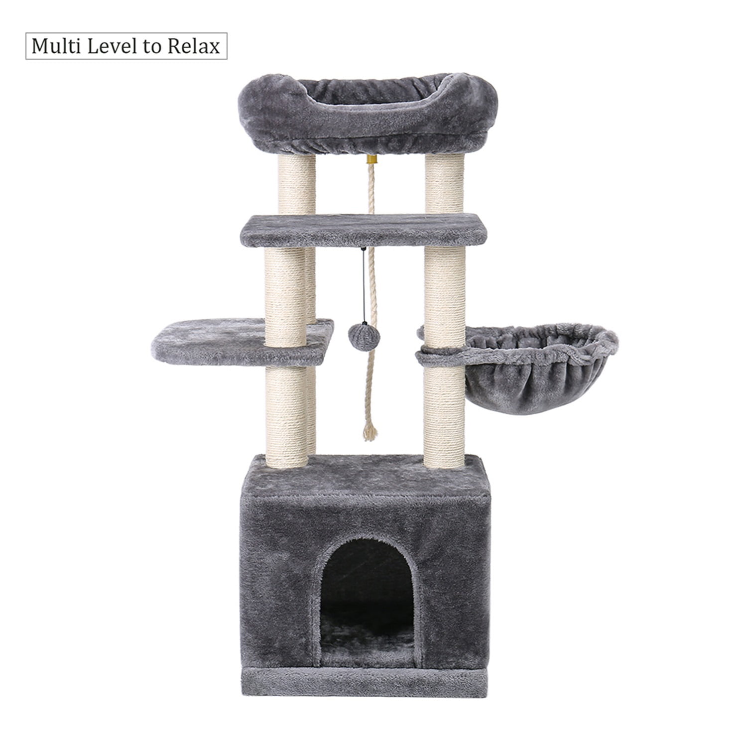 Pefilos 54" Cat Tree Tower for Big Cats, Cat Tree House Furniture with Hammock, Indoor Cat Condo for Adult Cats, Beige Pefilos 54" Cat Tree Tower for Big Cats, Cat Tree House Furniture with Hammock, Indoor Cat Condo for Adult Cats, Beige