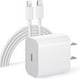 thumbnail image 1 of Cargador 20w Carga Rápida Para iPhone Tipo C Cable y Adaptador tipo C Color Blanco, 1 of 4