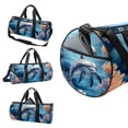 thumbnail image 3 of Dolphin Travel Tote Luggage Bag Yoga Gym Bags Sports Bag, Size 17.7 Inches with Interior Zipper Pocket and Large Capacity, 3 of 6