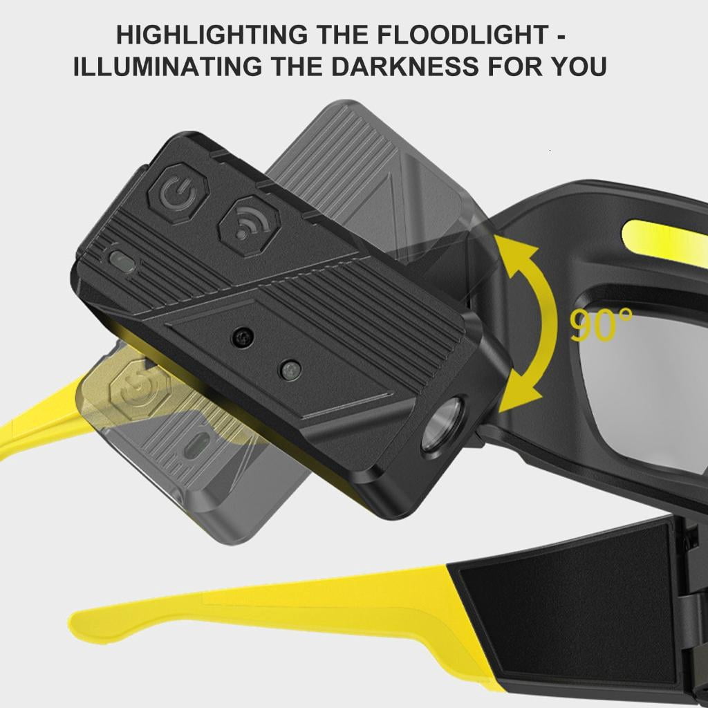 Osdhezcn Integrated Adjustable LED Headlamp Safety Glasses for Mechanical Repairs