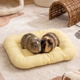 thumbnail image 5 of Soft Plush Pet Bed Mat for Dogs Cats Cozy Sleeping Pad Breathable Crate Kennel Cushion Small Medium Large Indoor Floor Mat(Yellow-S), 5 of 6