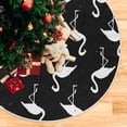 thumbnail image 5 of FMSHPON Exotic Flamingo Xmas Christmas Tree Skirt Stand Mat for Holiday Party Decoration Indoor Outdoor 48 inches, 5 of 6