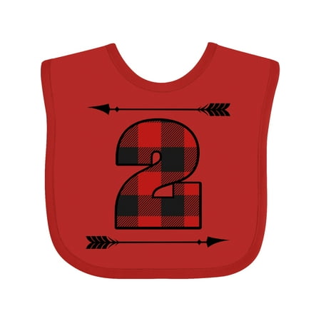 

Inktastic 2nd Birthday Buffalo Plaid 2 Year Old Gift Baby Boy or Baby Girl Bib