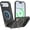 Black, variant on Magnetic Cooling Case for iPhone 15 Pro Max, compatible with MagSafe. Heat-dissipating & shockproof, built-in adjustable stand. Made of cool matte ice armor material, available in multiple colors.