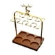 thumbnail image 2 of Estante para copas de vino Organizador de cristalería Base de madera Soporte para copas de vino Copa de vino blanco A, 2 of 9
