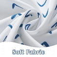 thumbnail image 4 of Blue and White Boho Shower Curtain Herringbone Zig Zag Fabric Shower Curtains for Bathroom Bohemian Farmhouse Modern Arrow Geometric Shower Curtain Set with Hooks Waterproof 72x72 inches, 4 of 6