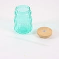 thumbnail image 5 of Mainstays Gobelet En Verre Nervuré Vert Avec Paille – 532 ml, 5 of 5
