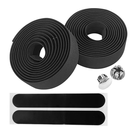 Road Bike Handlebar Tapes Black Bicycle Grip Tape 2 Rolls