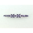 thumbnail image 2 of Faship Tanzanite Violet Purple Rhinestone Crystal Small Floral Hair Barrette Clip, 2 of 4