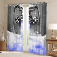 thumbnail image 2 of Erosebridal Glitter Showerhead Curtains Pack of 2 (42Wx63L),Dreamy Princess 30%-50% Black Out Curtains,Slateblue Grey Curtains for Living Room,Bling Bedroom Decoration, 2 of 6