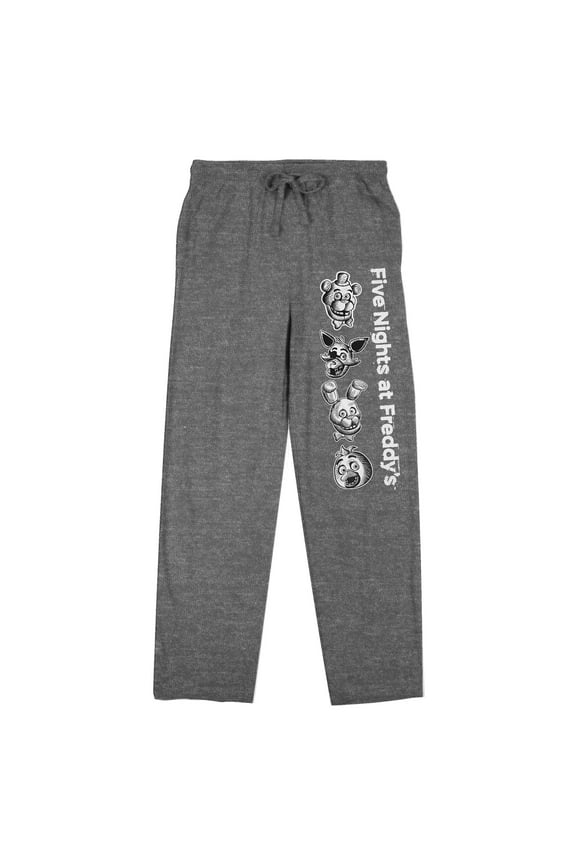 Character Heads Women's Gray Heather Sleep Pajama Pants-XS