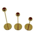 thumbnail image 2 of Mainstays Gold Taper Candle Holder Set, 3-piece, 2 of 8